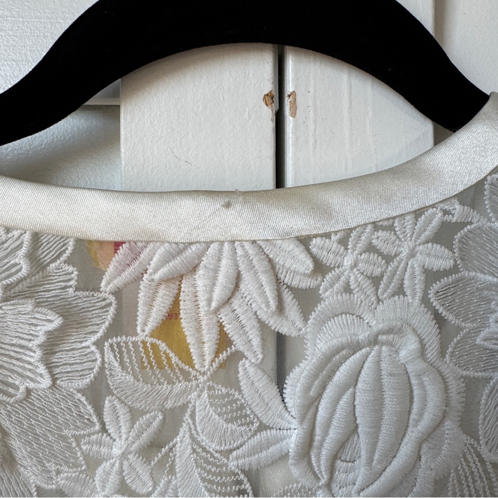 Catherine Malandrino White Floral Bomber Jacket - Picture 5 of 5
